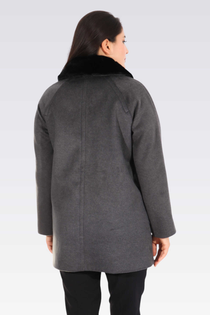 Tolga Saraçoğlu Oversize Midi Kaban - Minimalist Tasarım