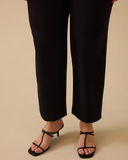 بنطلون نسائي بمقاسات كبيرة بتفاصيل ثنيات وجيوب من Gala-Xi