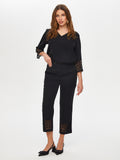 Kadın Paçası Delik İşli Slim Fit Pantolon Faik Sönmez