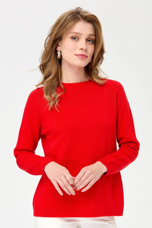 نمط سترة صوفية كلاسيكية برقبة دائرية للنساء