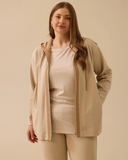 Gala-xi Kadın Oversize Kapüşonlu Minimalist Ceket - Günlük Kullanım