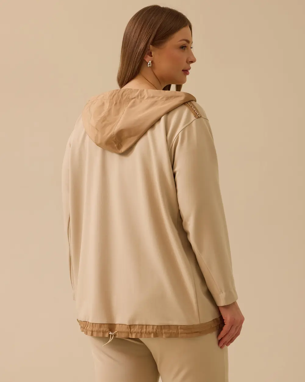 Gala-xi Kadın Oversize Kapüşonlu Minimalist Ceket - Günlük Kullanım Translation missing: ar.content.product_image_secondary