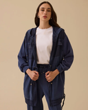 سترة بغطاء رأس مزدوجة الطبقات