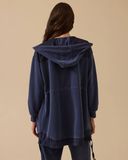 سترة بغطاء رأس مزدوجة الطبقات