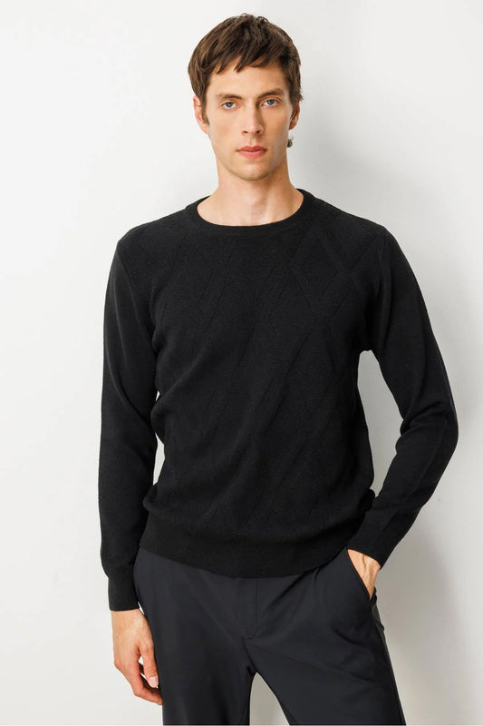 كنزة رجالية منقوشة 25KDSN25506