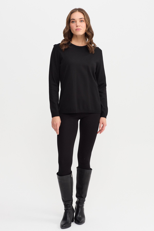 نمط سترة نسائية أساسية برقبة دائرية 