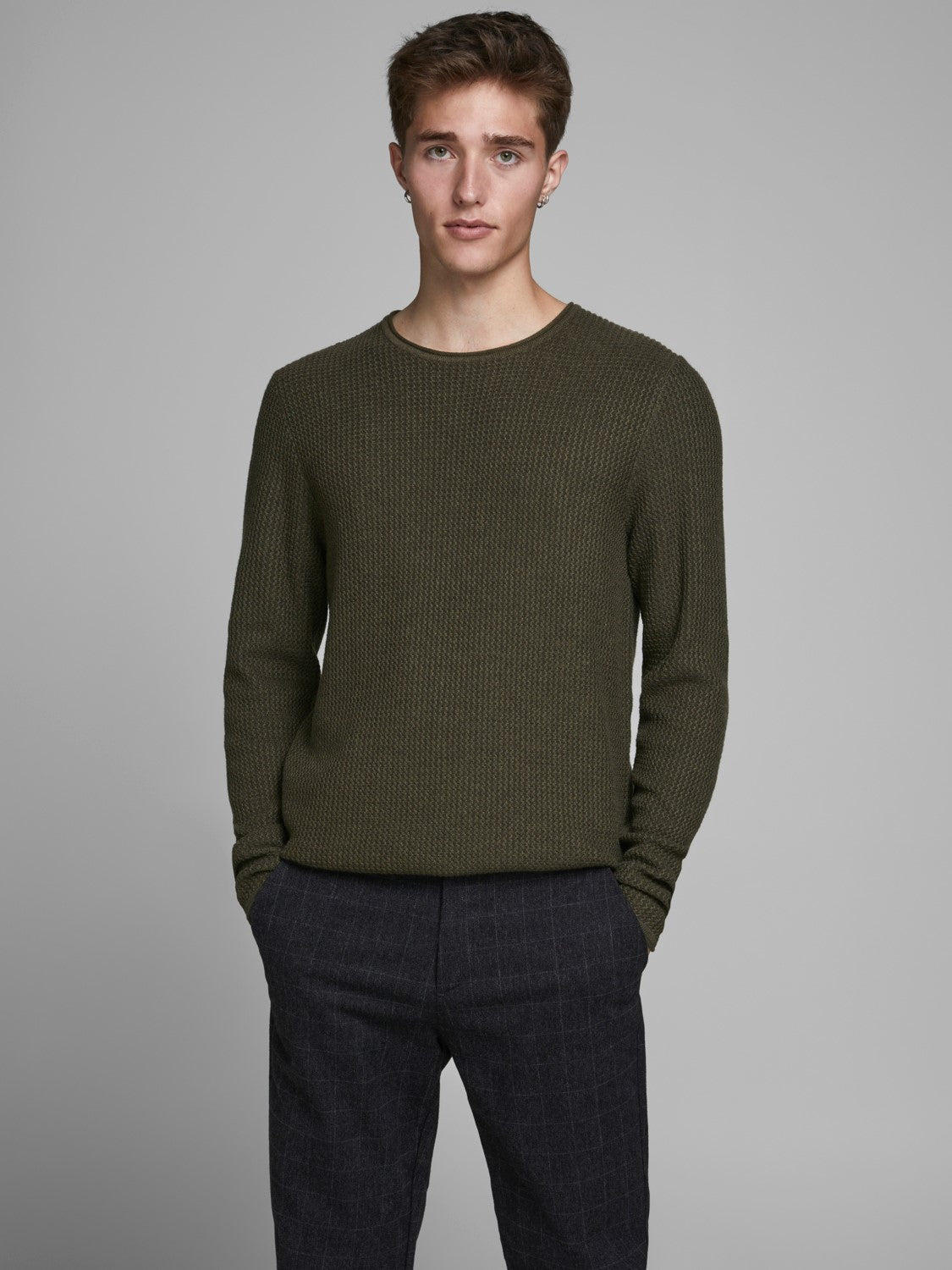 Jack&Jones Minimalist Erkek Kazak - Uzun Kol - Regular Fit Translation missing: ar.content.product_image_main