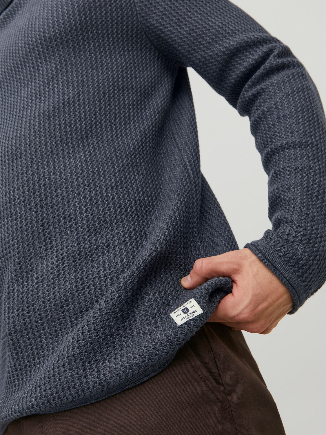 Jack&Jones Erkek Minimalist Boğazlı Uzun Kol Kazak - Oversized Fit