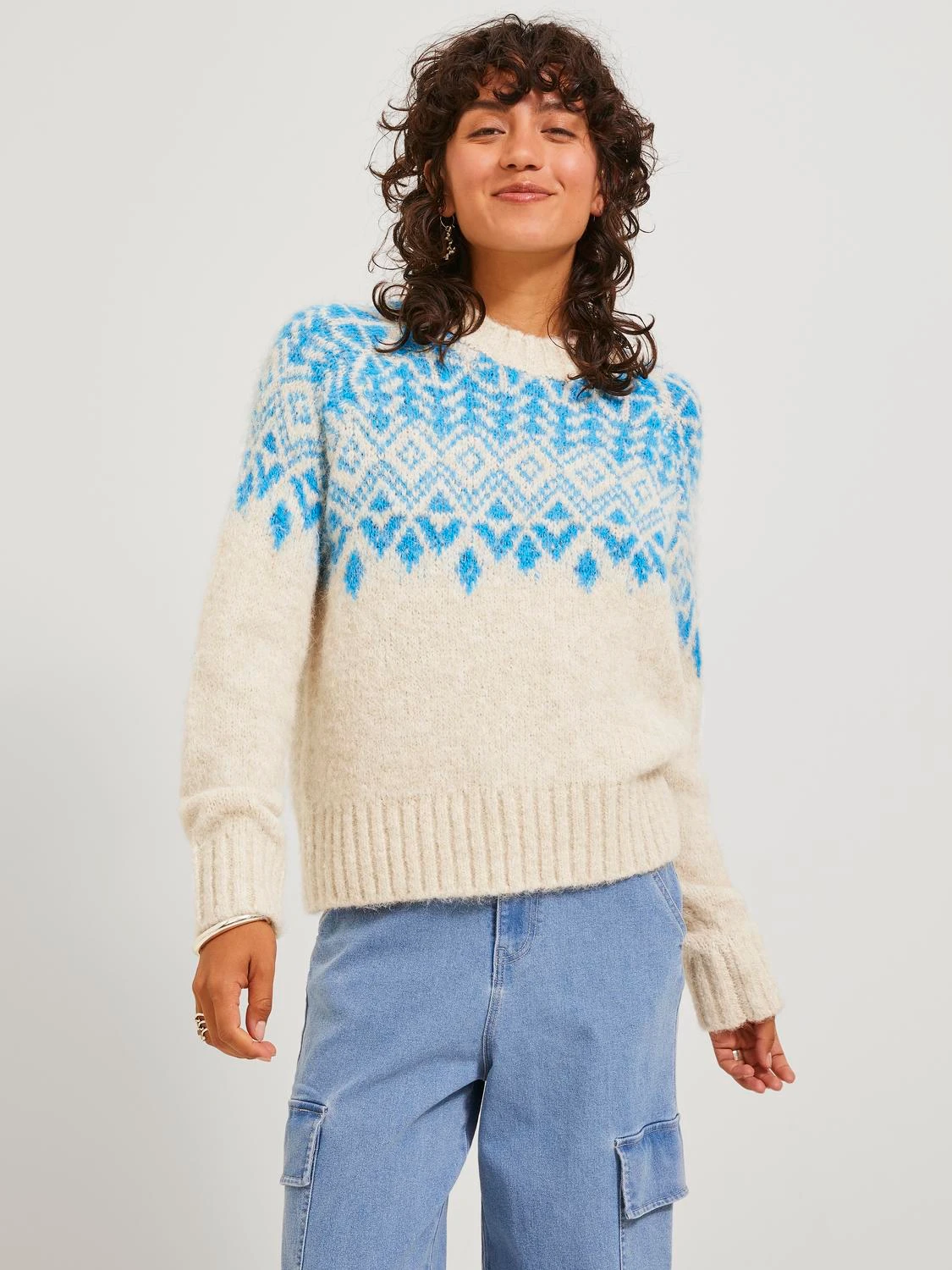 Jack&Jones JJXX Oversize Yuvarlak Yaka Kadın Kazak - Minimalist Tarz Translation missing: ar.content.product_image_secondary