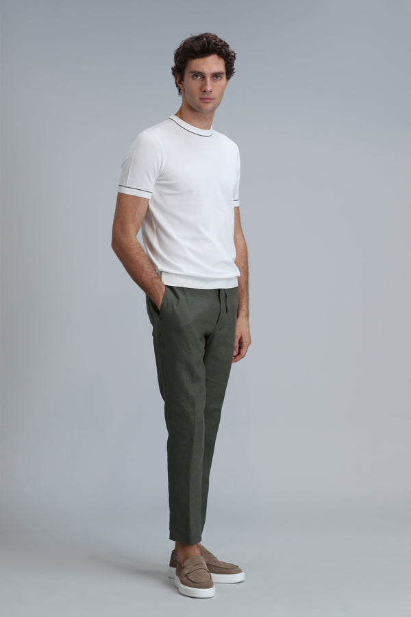 Lufian Minimalist Kısa Kol Erkek Kazak - Rahat ve Şık Günlük Stil