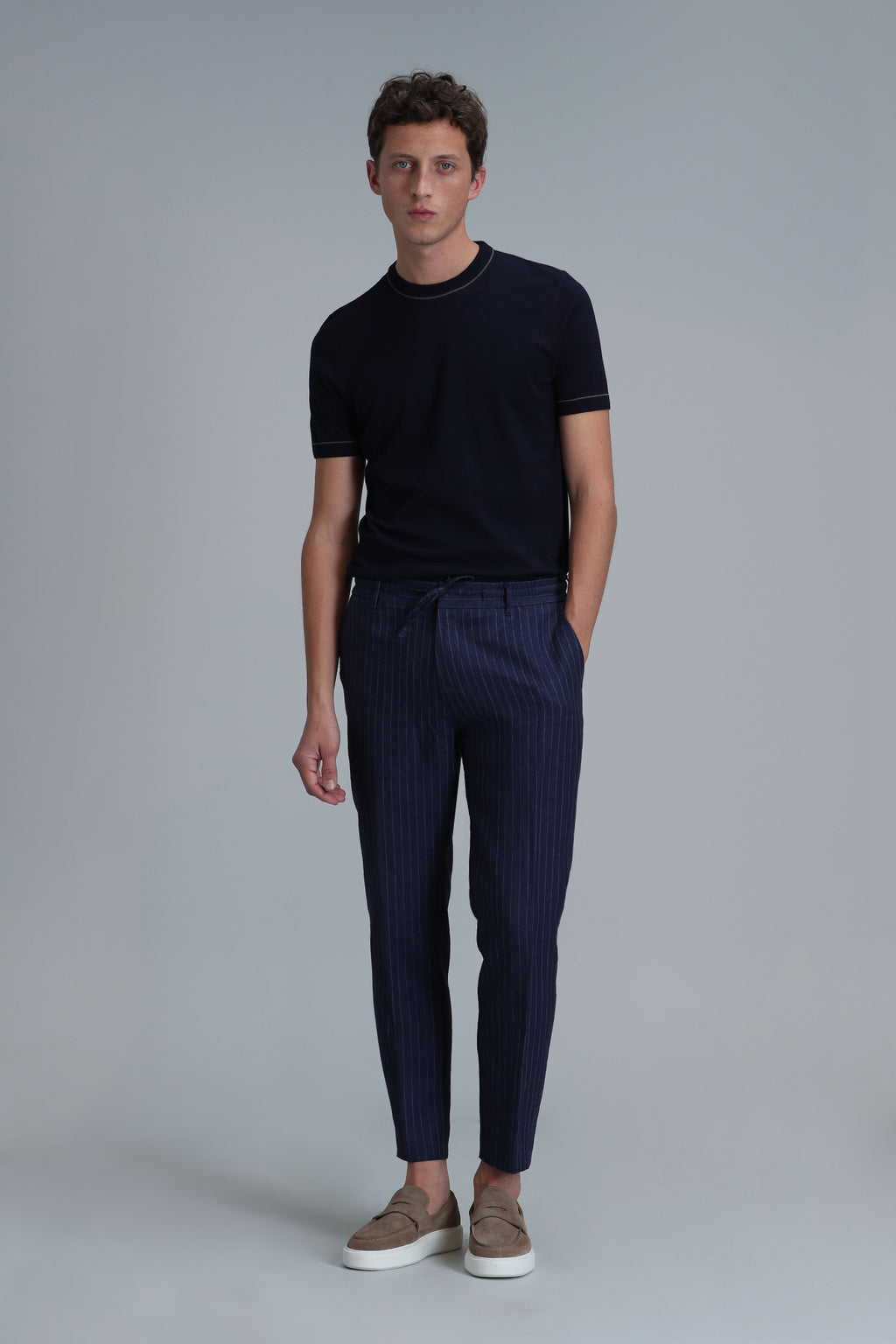 Lufian Minimalist Kısa Kol Erkek Kazak - Rahat ve Şık Günlük Stil