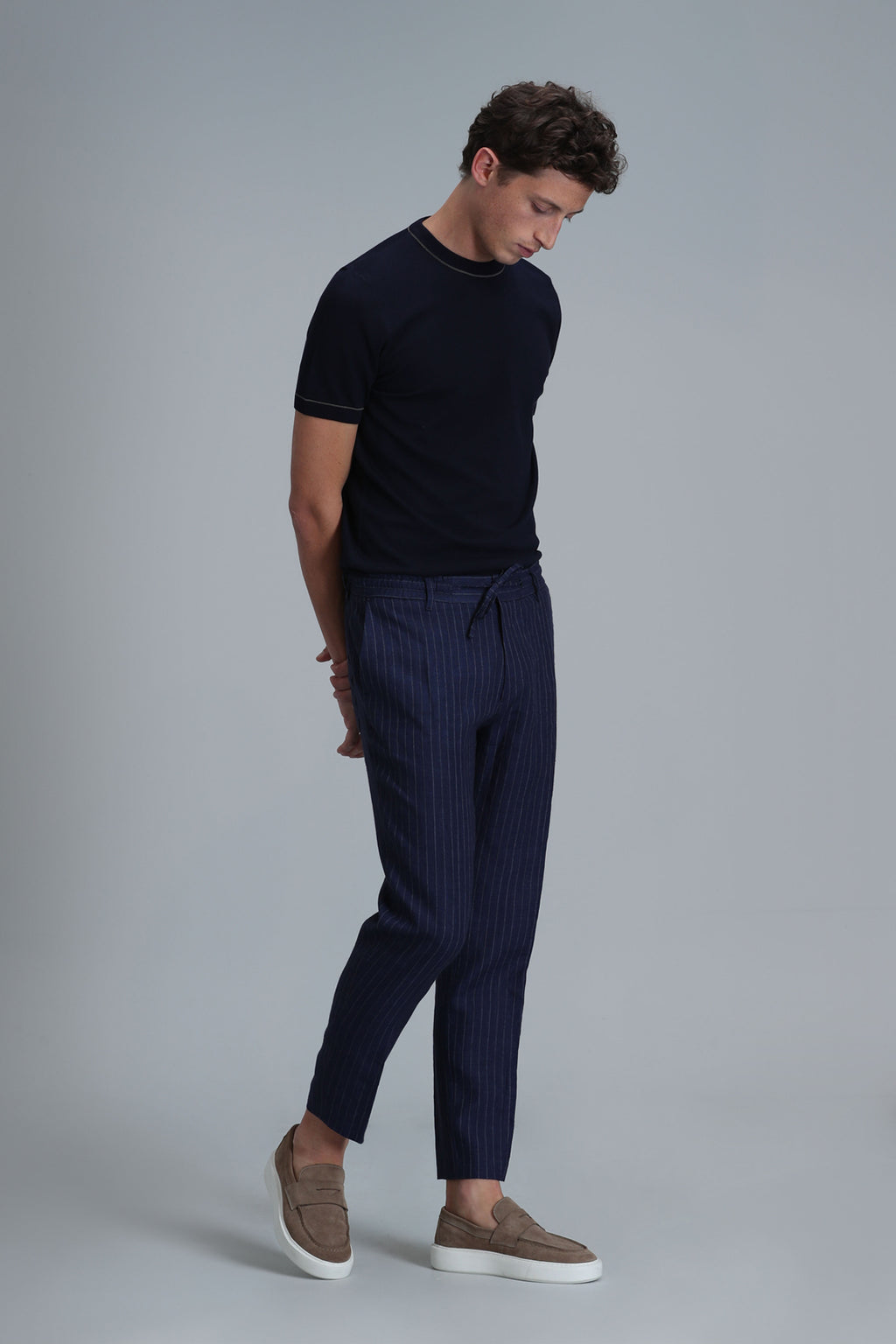Lufian Minimalist Kısa Kol Erkek Kazak - Rahat ve Şık Günlük Stil