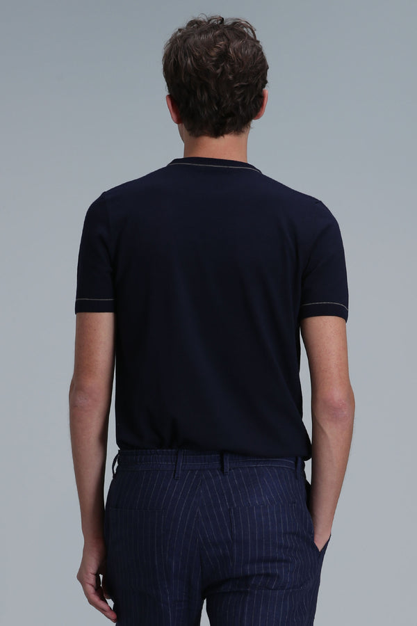 Lufian Minimalist Kısa Kol Erkek Kazak - Rahat ve Şık Günlük Stil