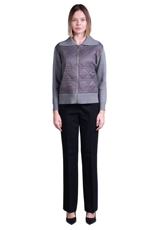 Sempre Minimalist Kapşonlu Kadın Kazak - Uzun Kol, Kapitone Detay