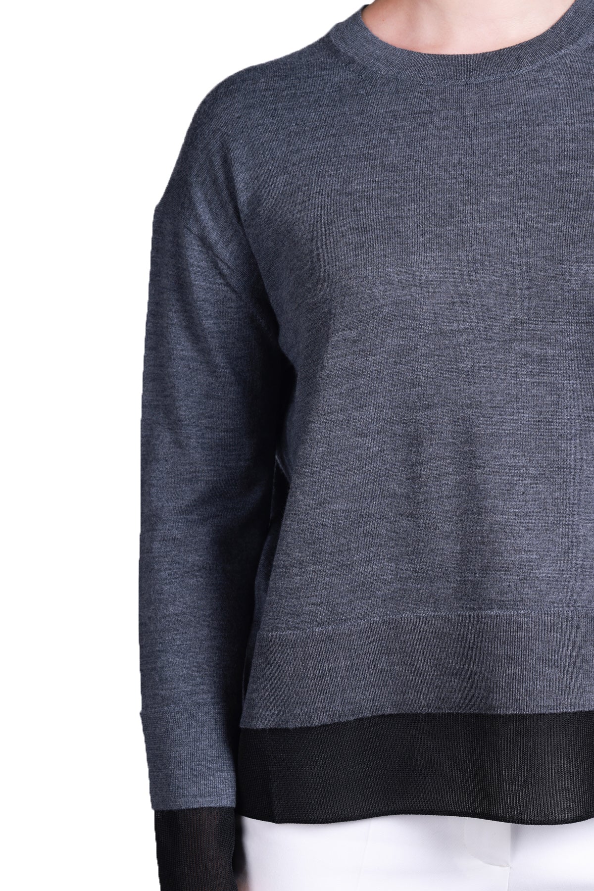 Sempre Oversize Yuvarlak Yaka Uzun Kol Kadın Kazak - Minimalist Tasarım