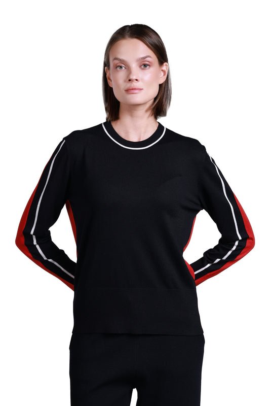 Sempre Minimalist Kadın Kazak - Oversize Uzun Kol Yuvarlak Yaka Günlük