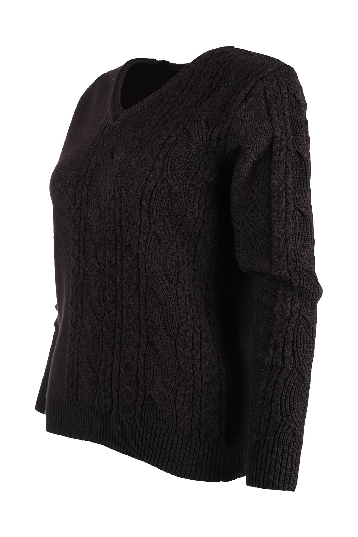 Vedi Kadın V Yaka Oversize Minimalist Kazak - Rahat ve Şık