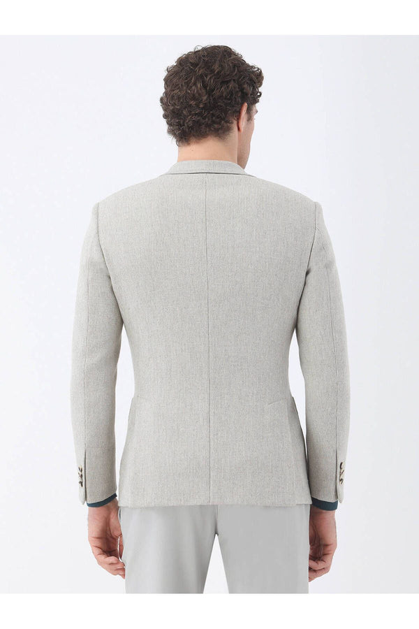 Kip Minimalist Çizgili Erkek Ceket - Regular Fit