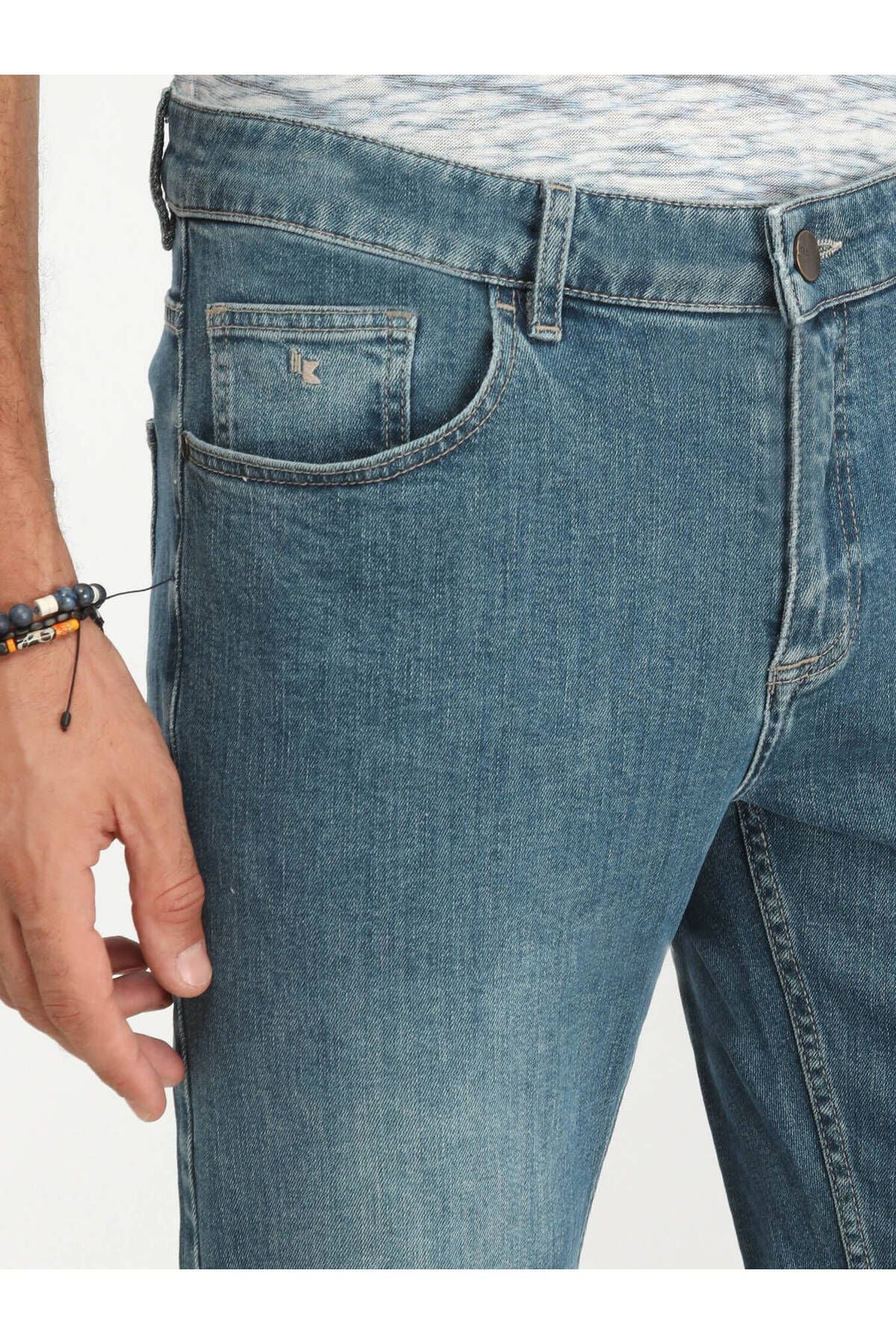 Kip Erkek Minimalist Jean Pantolon - Regular Fit Günlük İkincil görsel
