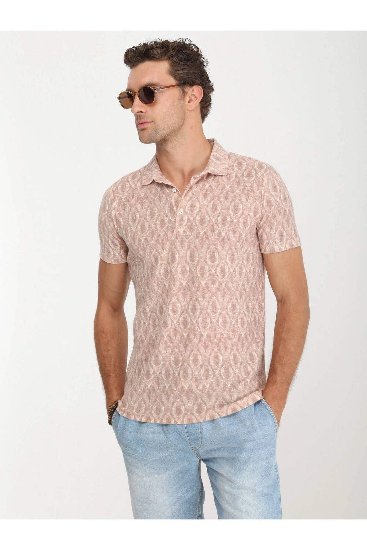 Kip Minimalist Desen Polo Yaka Kısa Kol Erkek T-Shirt TSH-1322 Translation missing: tr.content.product_image_main