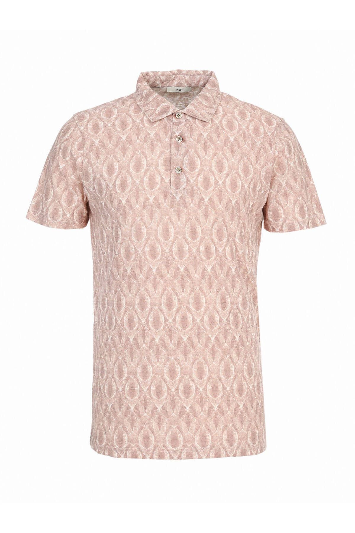 Kip Minimalist Desen Polo Yaka Kısa Kol Erkek T-Shirt TSH-1322