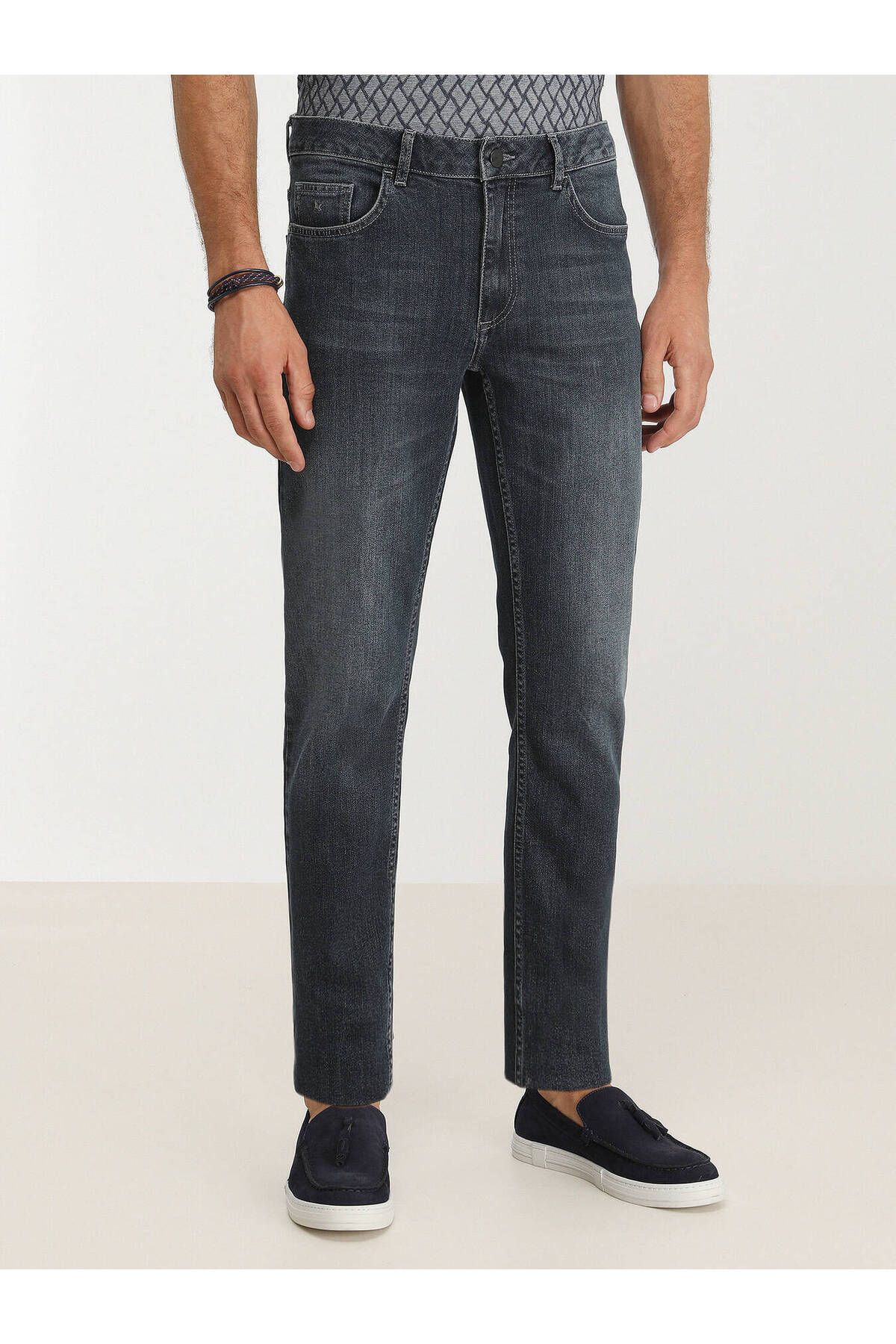 Kip Minimalist Erkek Jean Pantolon - Regular Fit Günlük Kot İkincil görsel