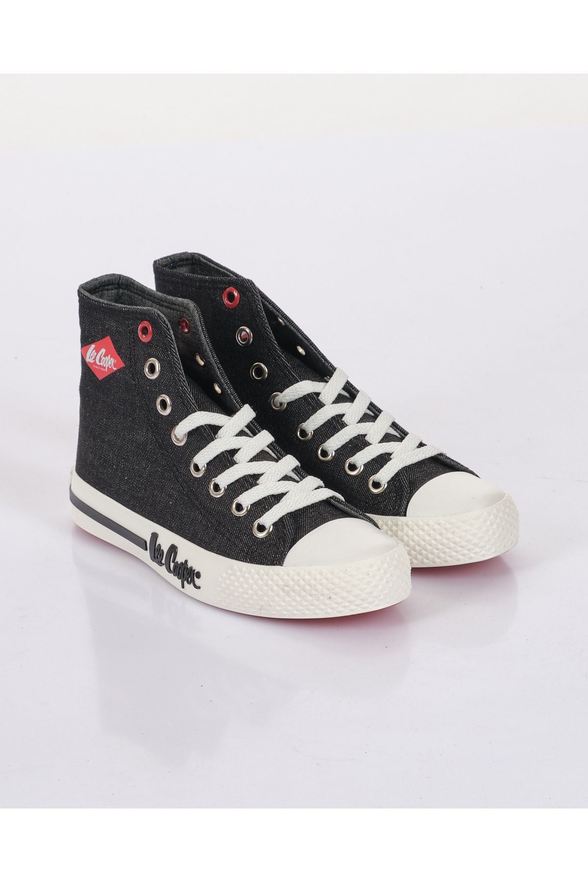 Lee Cooper Kadın Denim Sneaker Ayakkabı - Yüksek Bilekli, Minimalist Streetwear