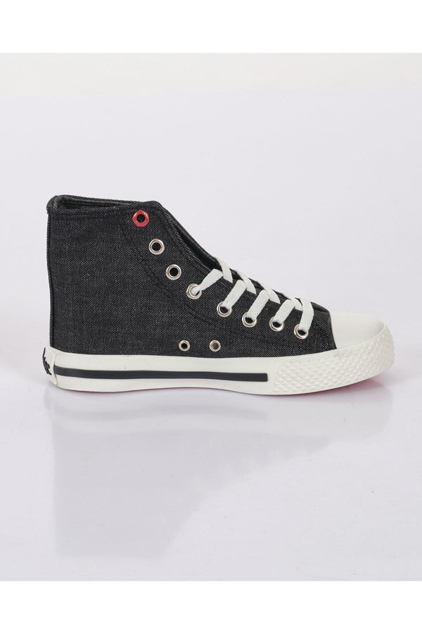 Lee Cooper Kadın Denim Sneaker Ayakkabı - Yüksek Bilekli, Minimalist Streetwear