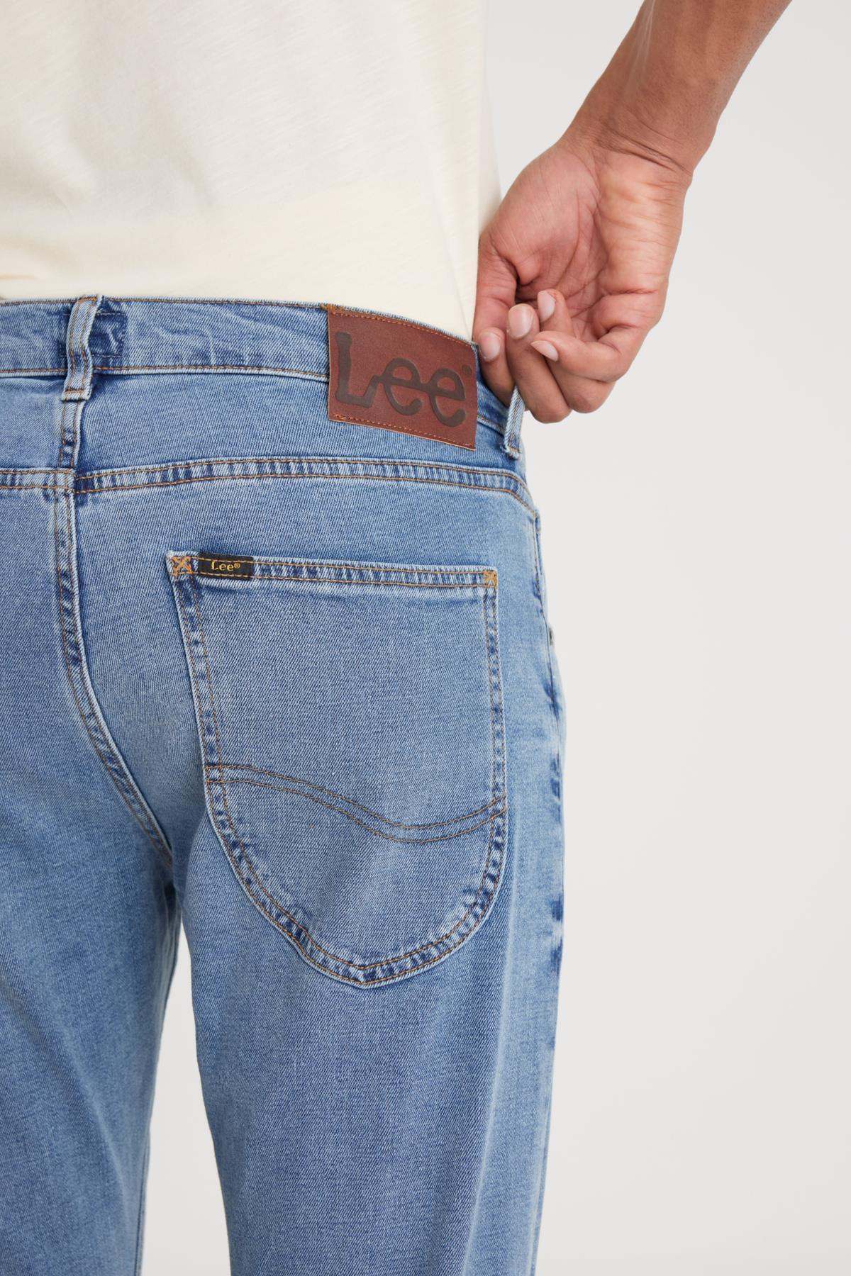 Lee Erkek Slim Fit Normal Bel Dar Paça Denim Kot Pantolon Jean