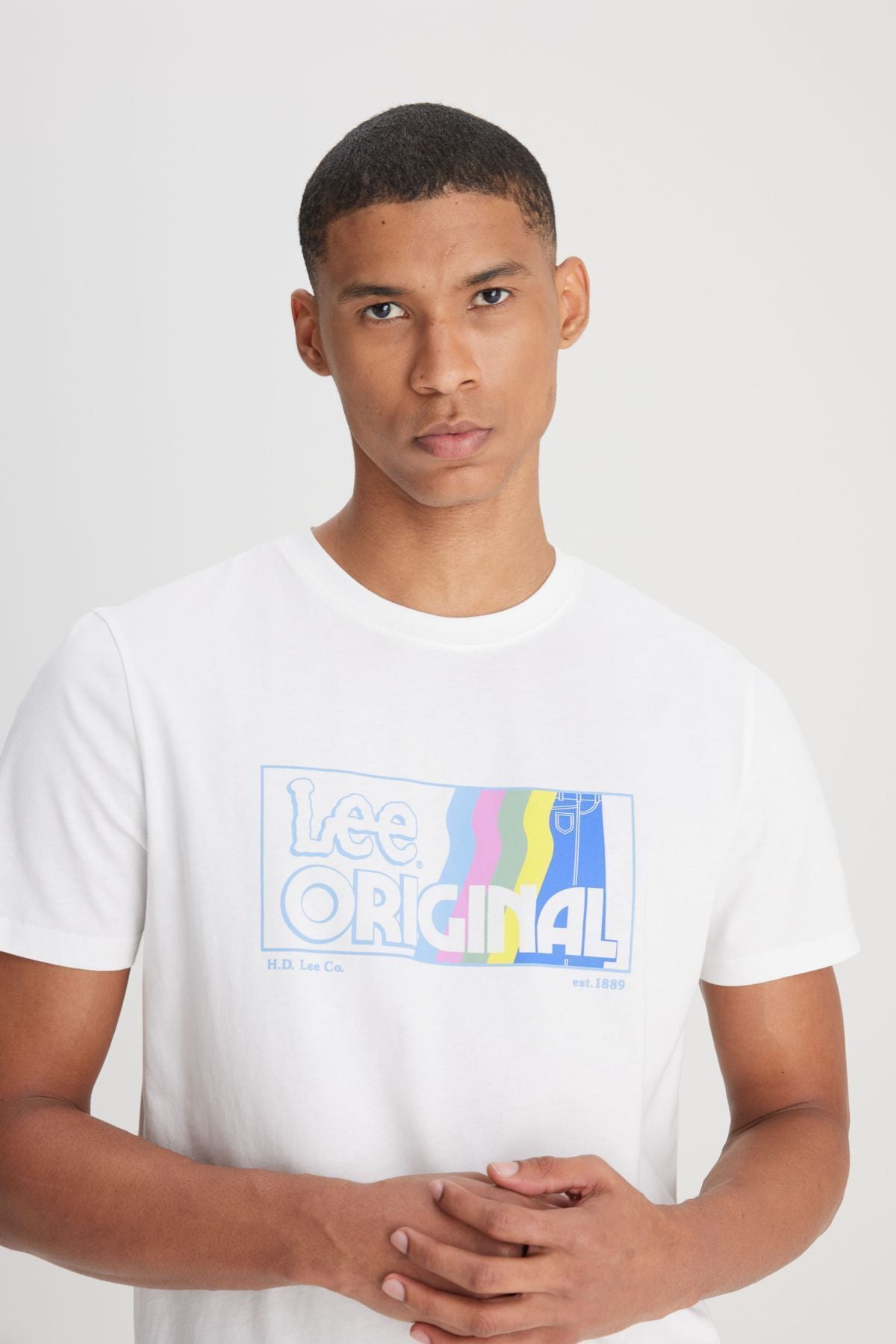 Lee Erkek Minimalist T-Shirt - Kısa Kol Yuvarlak Yaka - Günlük Stil Ana görsel