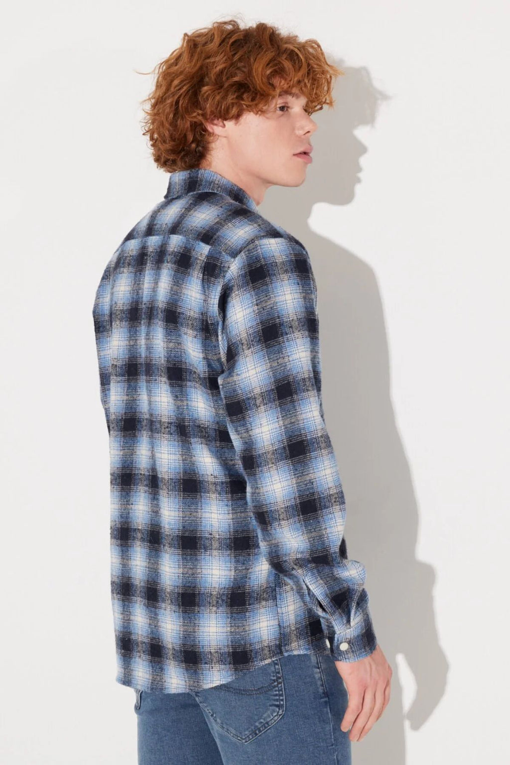 Lee Erkek Oversize Uzun Kol Kareli Gömlek - Günlük Stil