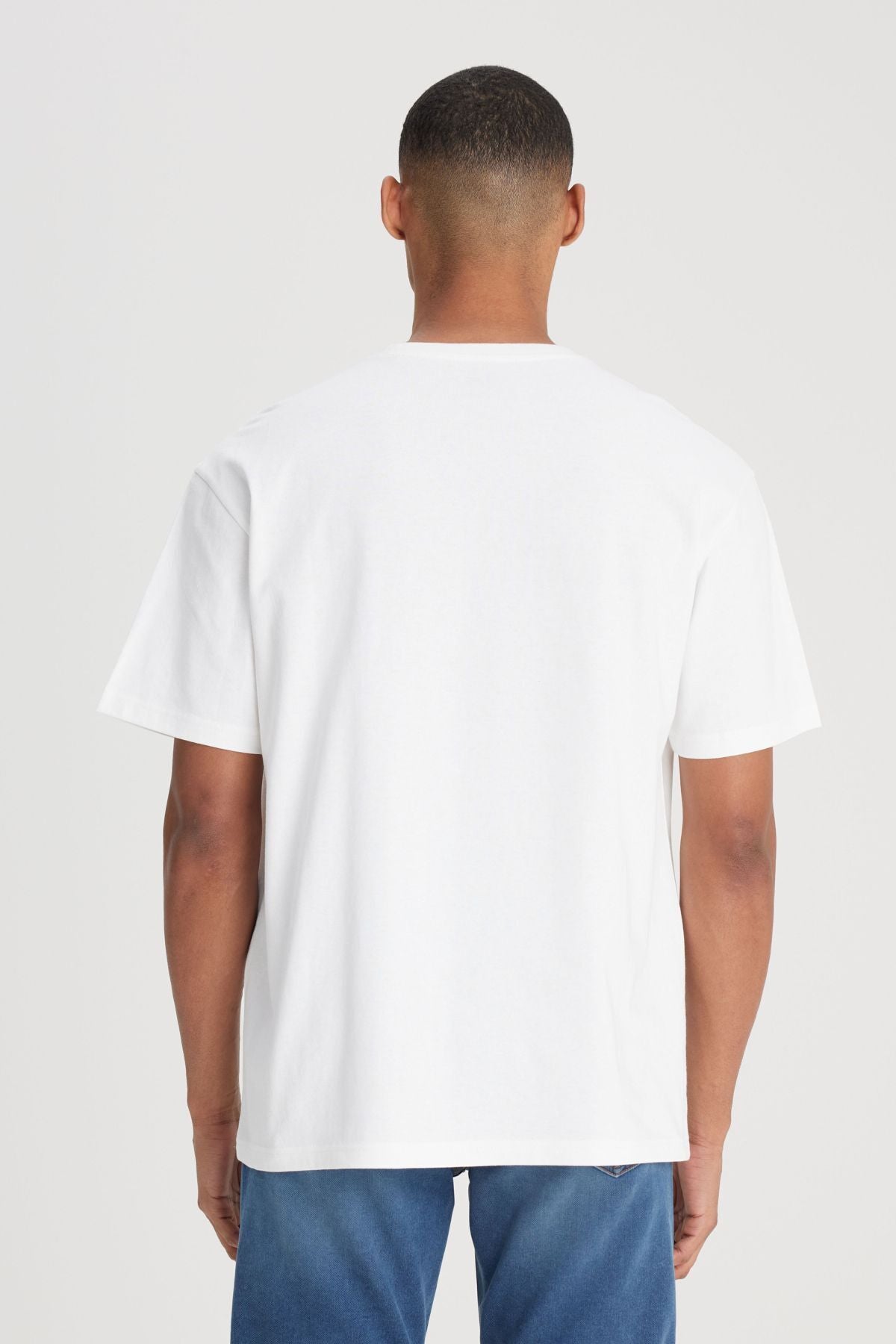Lee Erkek Bisiklet Yaka Pamuklu Kısa Kol T-Shirt Kabartma Logo Detayı