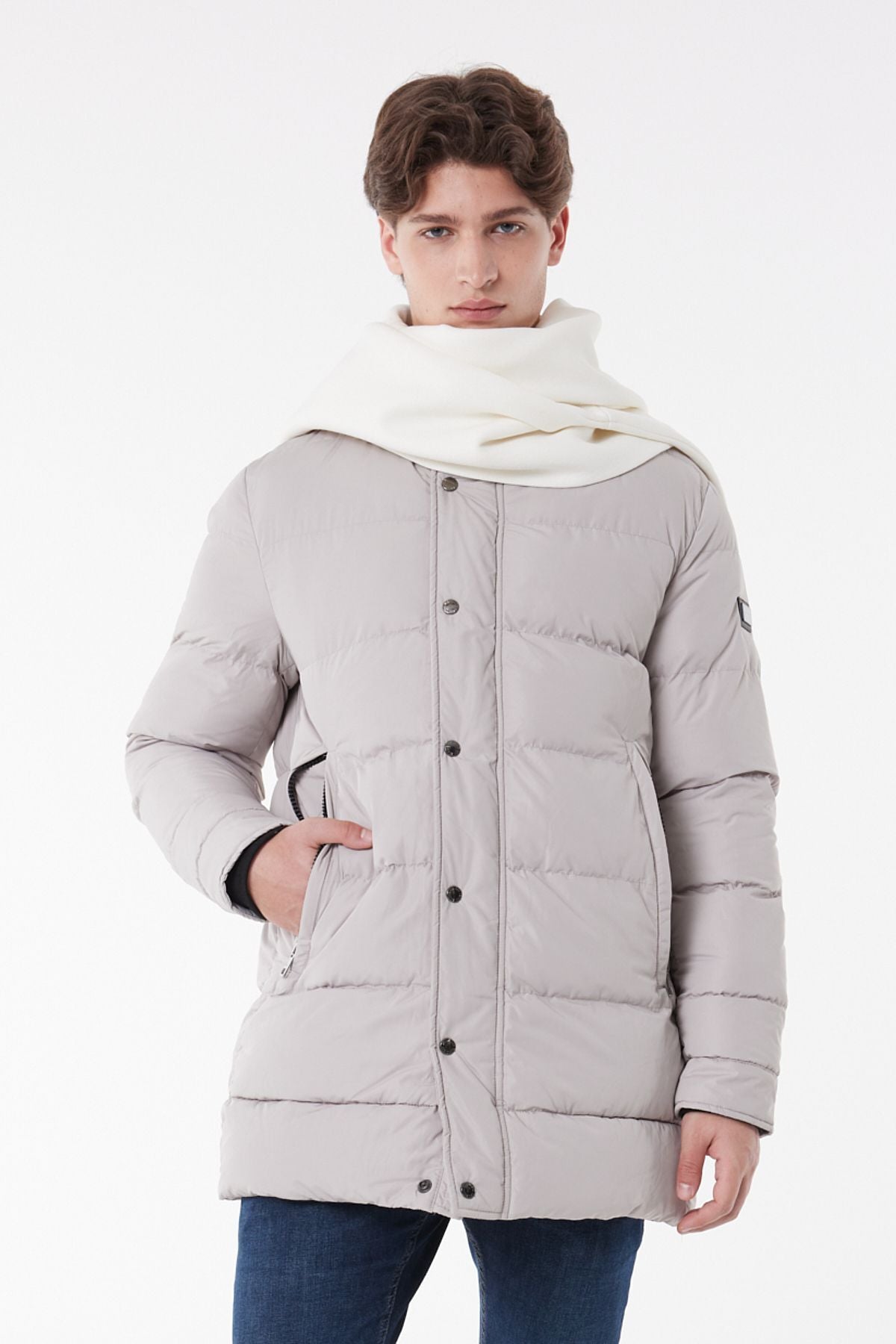 Lee Oversize Erkek Uzun Kışlık Mont - Minimalist Tasarım Translation missing: tr.content.product_image_secondary