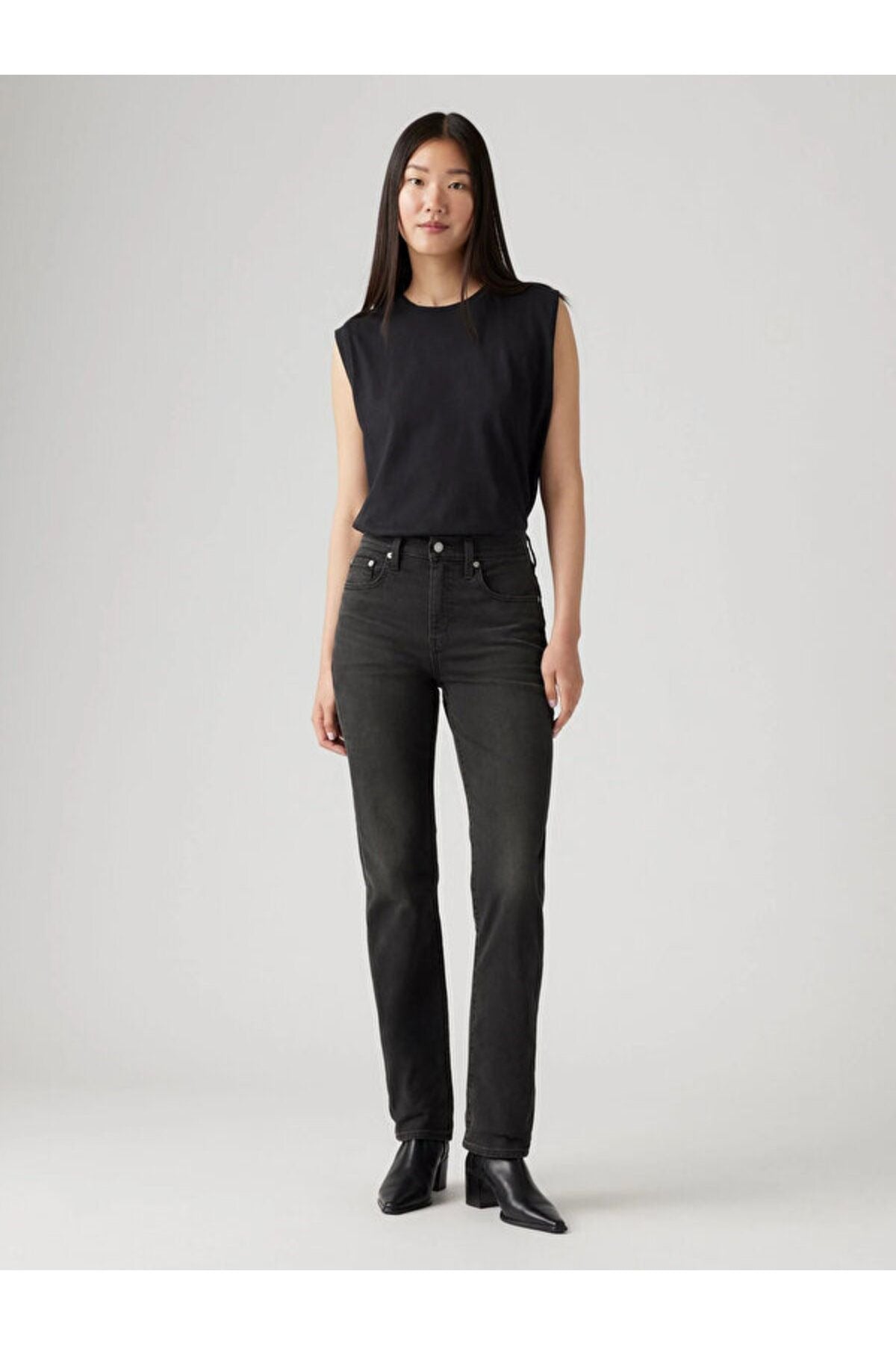 Levi's Yüksek Bel Straight Kadın Kot Pantolon - Minimalist Günlük Stil Translation missing: ar.content.product_image_main