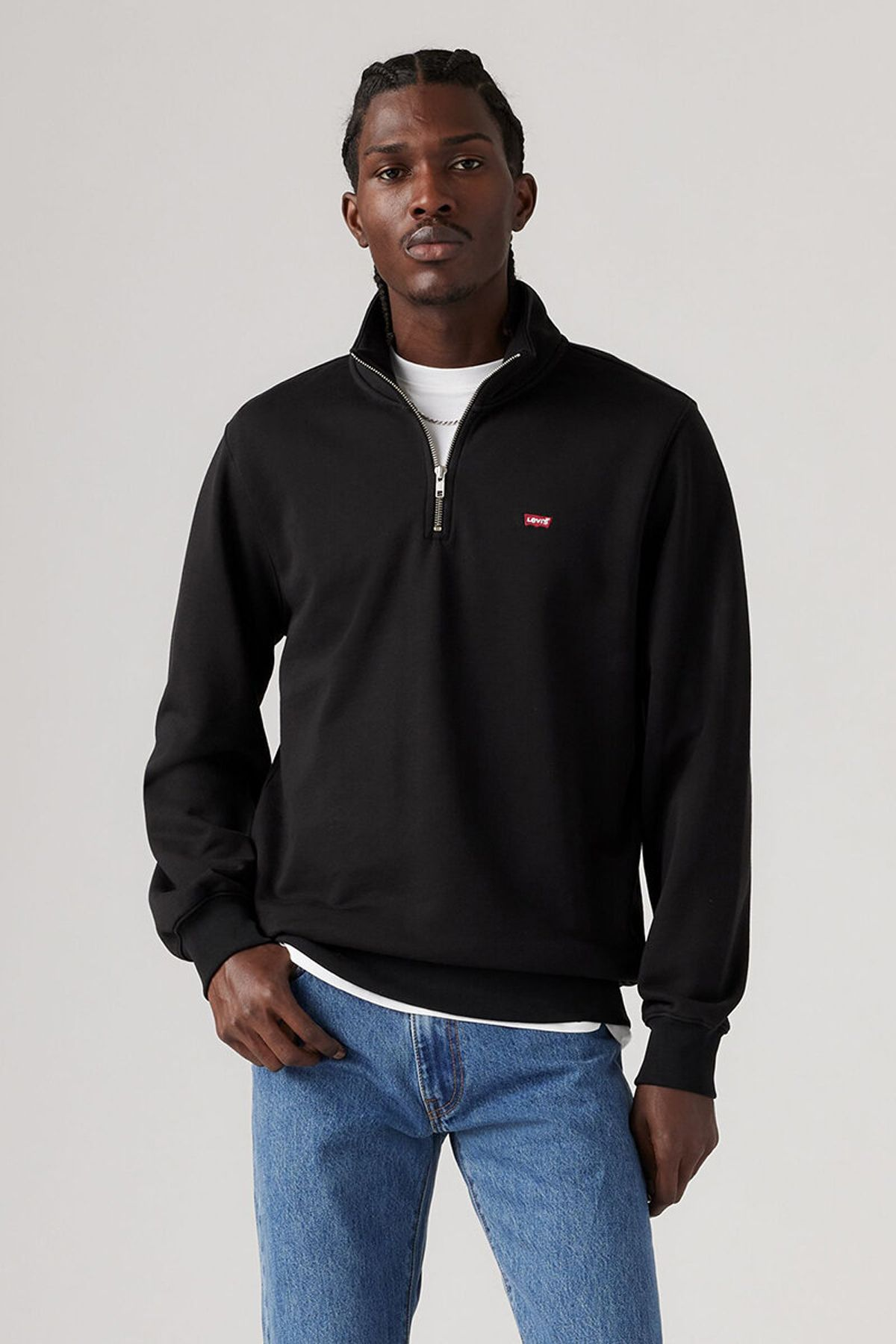 Levi's Oversize Yarım Fermuarlı Uzun Kol Erkek Sweatshirt - Günlük Stil Ana görsel