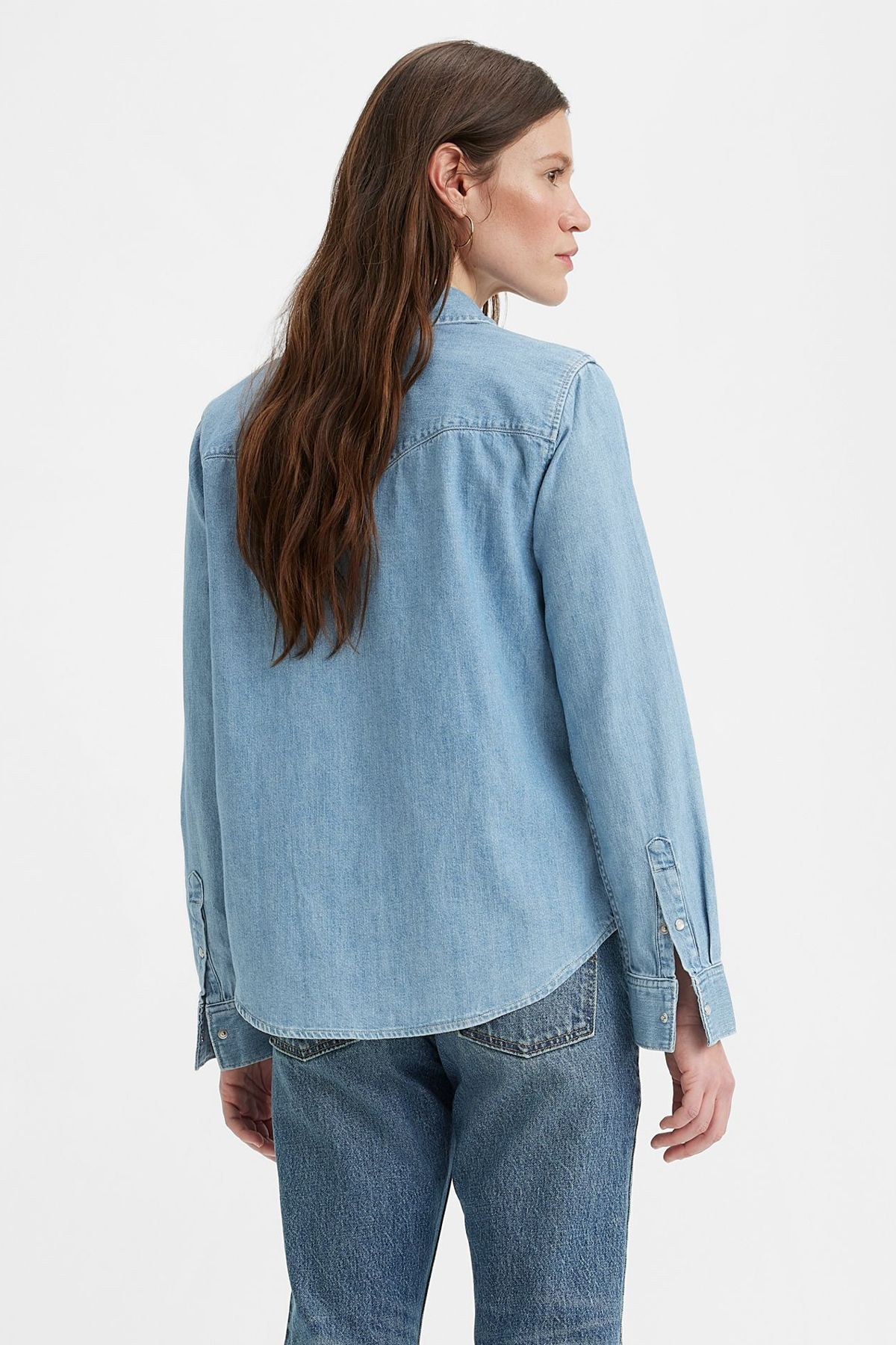 Levi's Oversize Uzun Kol Kadın Denim Gömlek - Minimalist Casual İkincil görsel