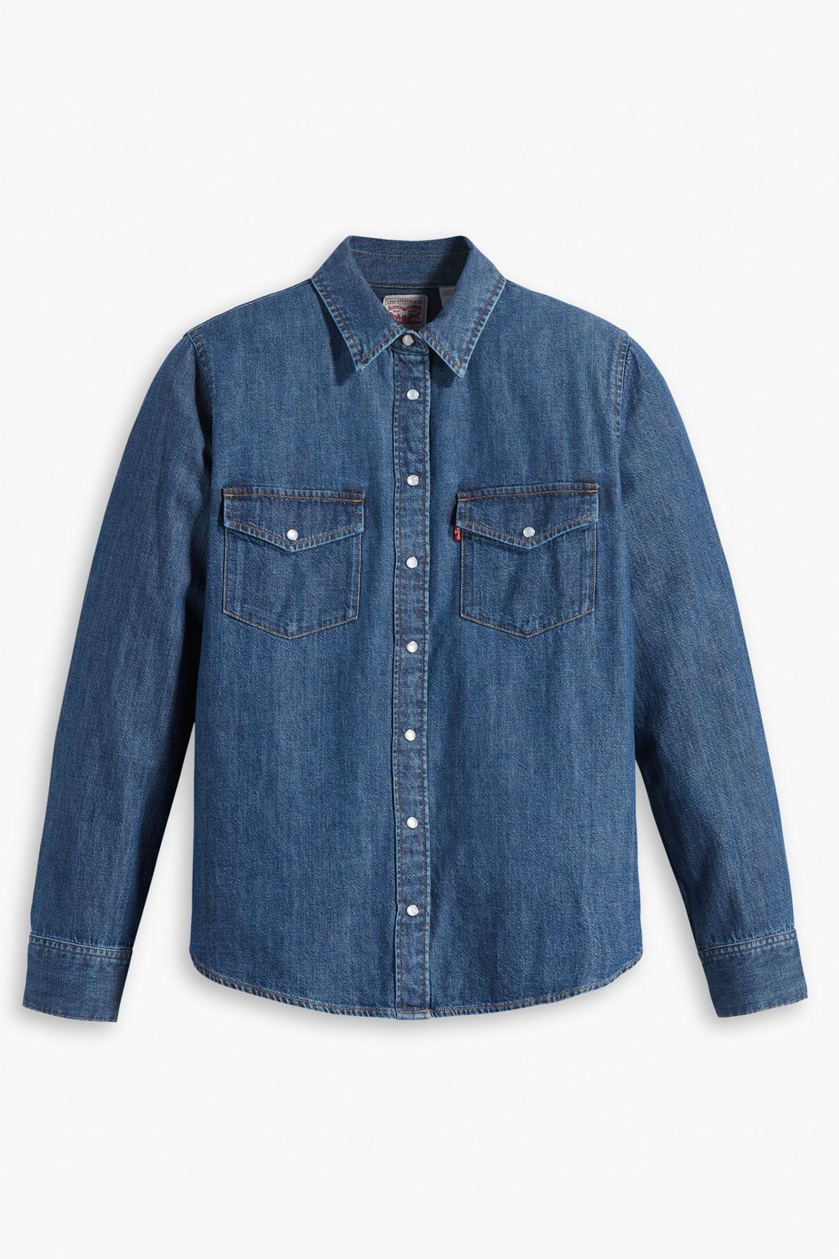 Levi's Oversize Uzun Kol Gömlek Yaka Kadın Denim Gömlek