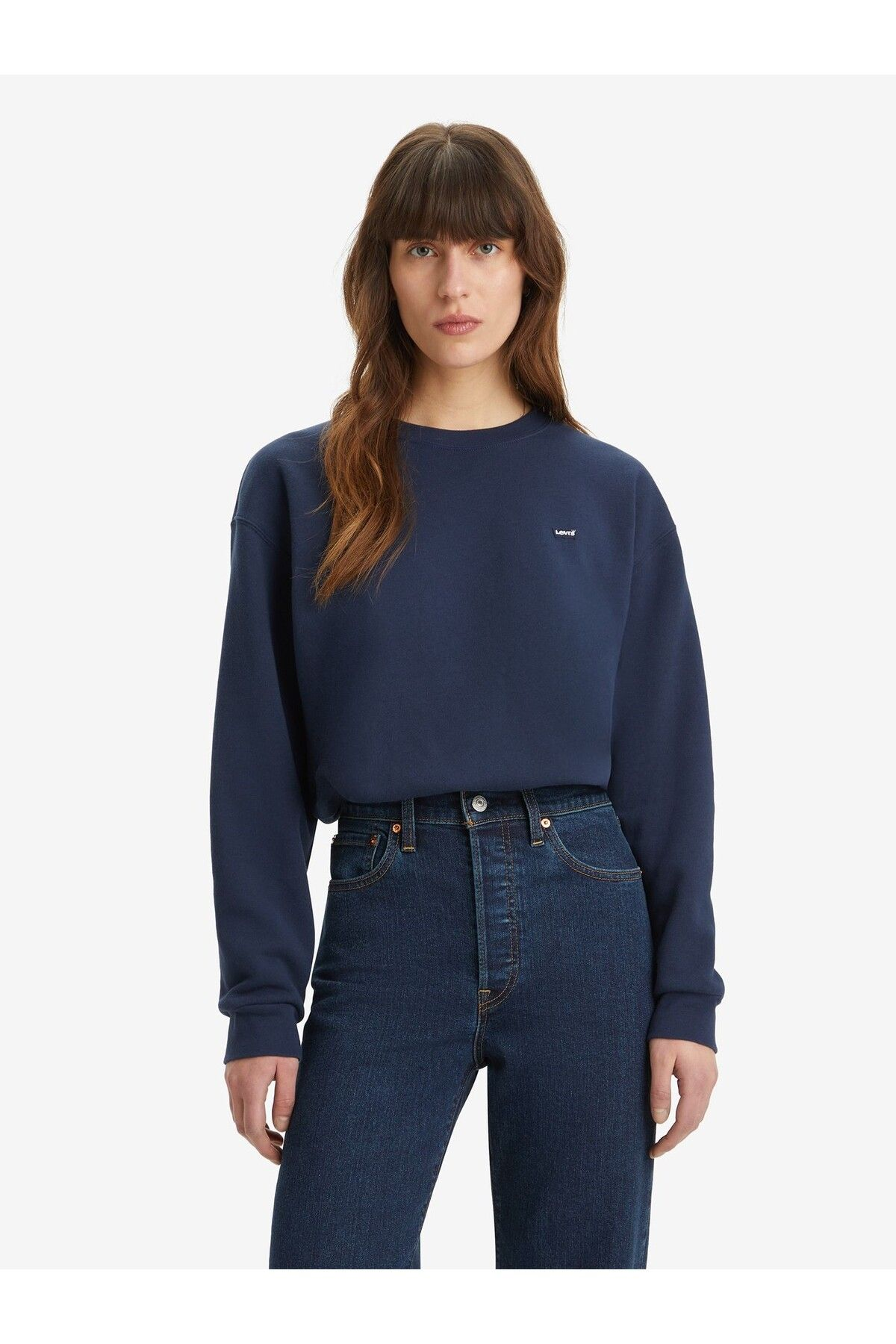 Levi's Oversized Yuvarlak Yaka Kadın Sweatshirt - Günlük Minimalist Tarz Translation missing: ar.content.product_image_main