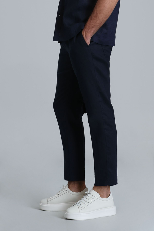 Lufian Minimalist Keten Erkek Crop Pantolon - Rahat ve Şık