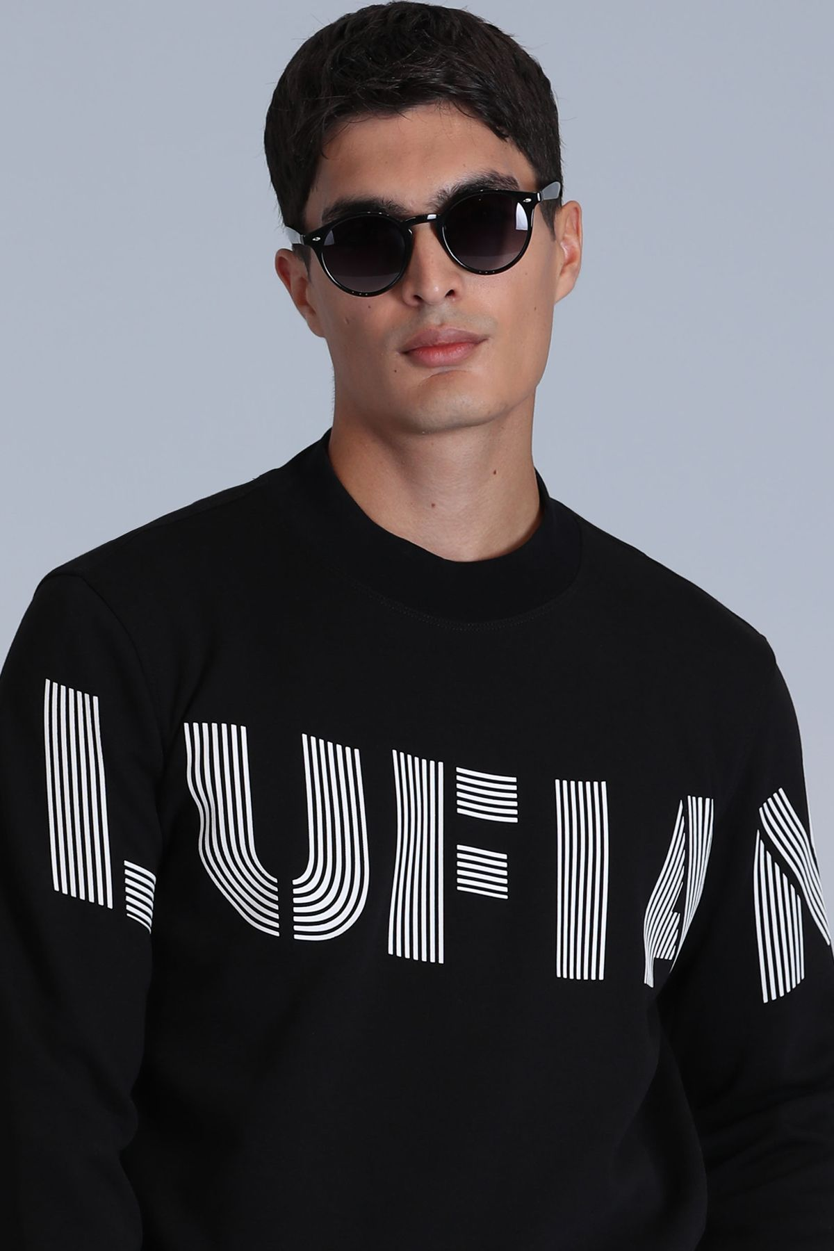 Lufian Oversize Uzun Kol Minimalist Erkek Sweatshirt - Günlük Stil