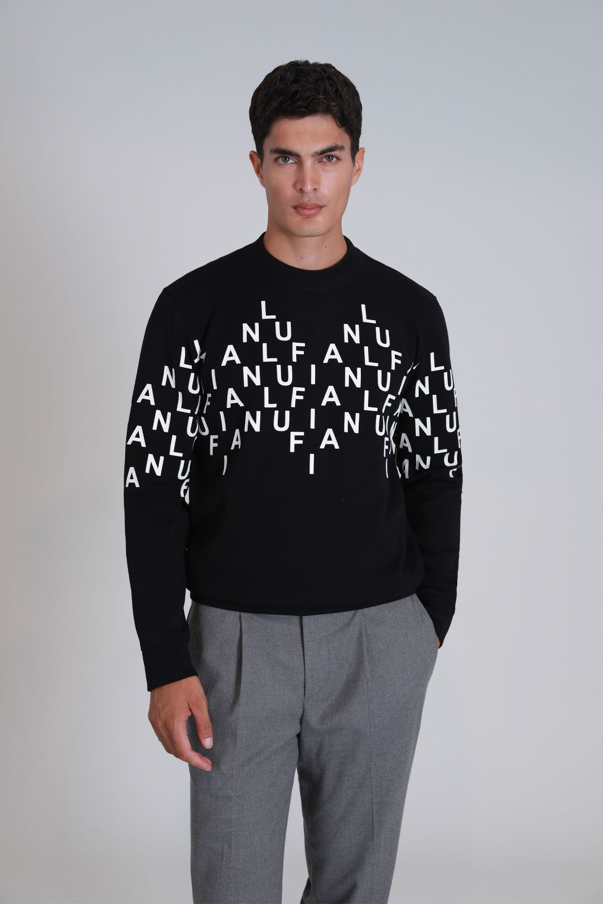 Lufian Minimalist Oversize Uzun Kol Erkek Sweatshirt - Günlük Stil Translation missing: tr.content.product_image_main