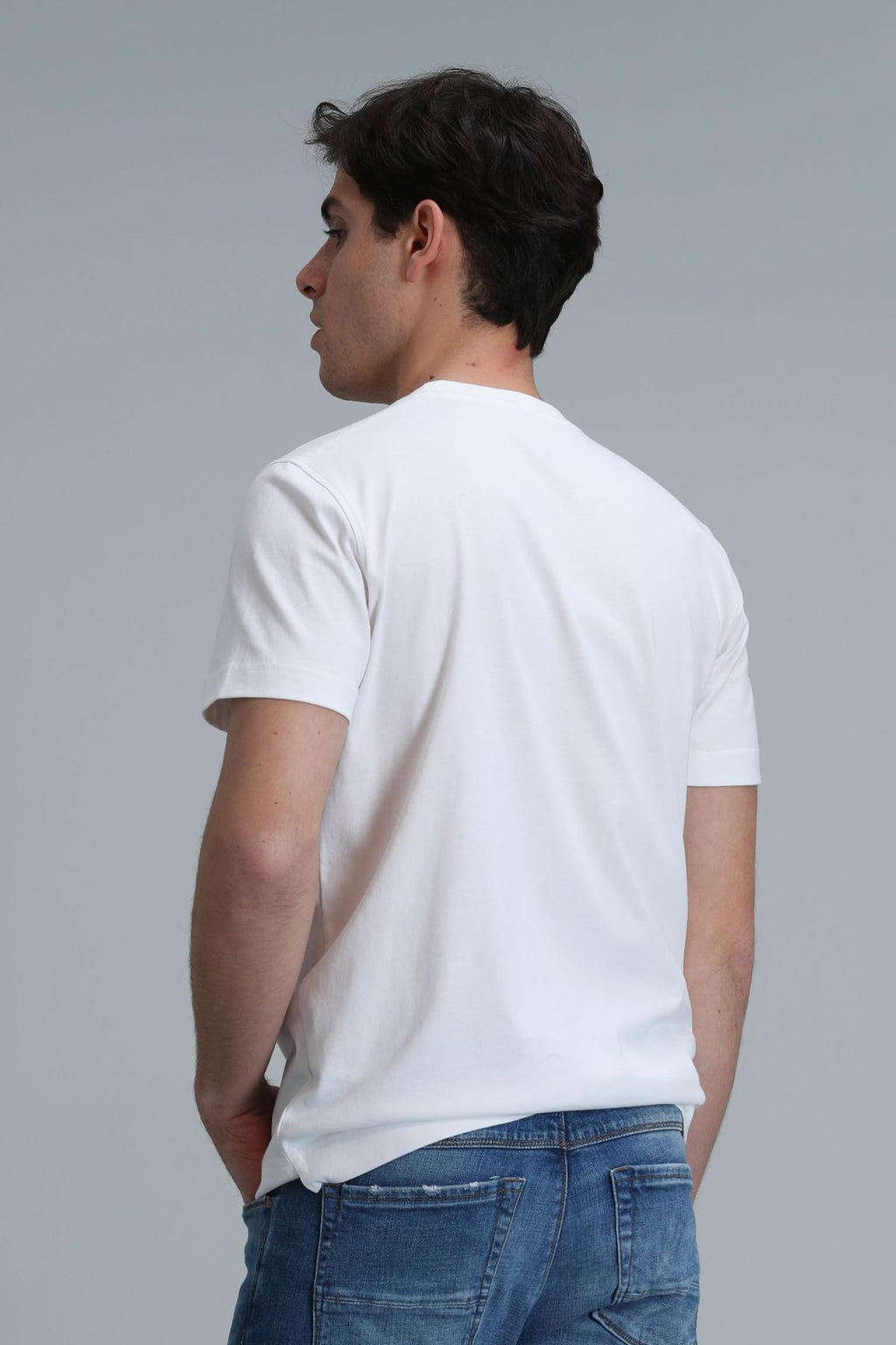 Lufian Minimalist Desenli Regular Fit Kısa Kol Erkek T-Shirt