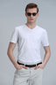 Lufian Minimalist V Yaka Kısa Kol Erkek T-Shirt - Günlük Stil