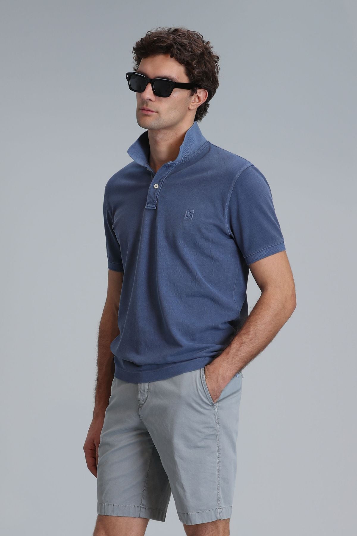 Lufian Minimalist Polo Yaka Kısa Kol Erkek T-Shirt - Günlük Stil Translation missing: tr.content.product_image_secondary