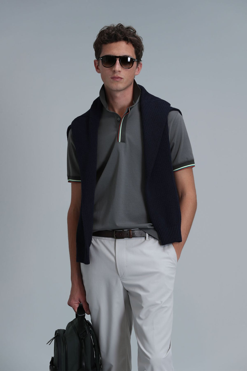 Lufian Minimalist Polo Yaka Kısa Kol Erkek T-Shirt - Günlük & Şık