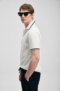 Lufian Erkek Regular Fit Polo Yaka Pike Kumaş Kısa Kollu T-Shirt