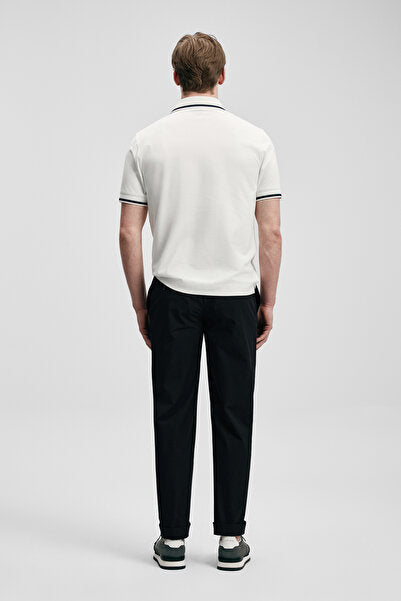 Lufian Erkek Regular Fit Polo Yaka Pike Kumaş Kısa Kollu T-Shirt