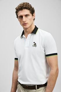 Lufian Erkek Regular Fit Polo Yaka Pike Kumaş Nakışlı Kısa Kollu T-Shirt