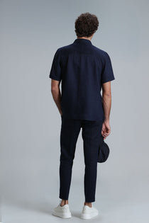 Lufian Minimalist Keten Erkek Crop Pantolon - Rahat ve Şık