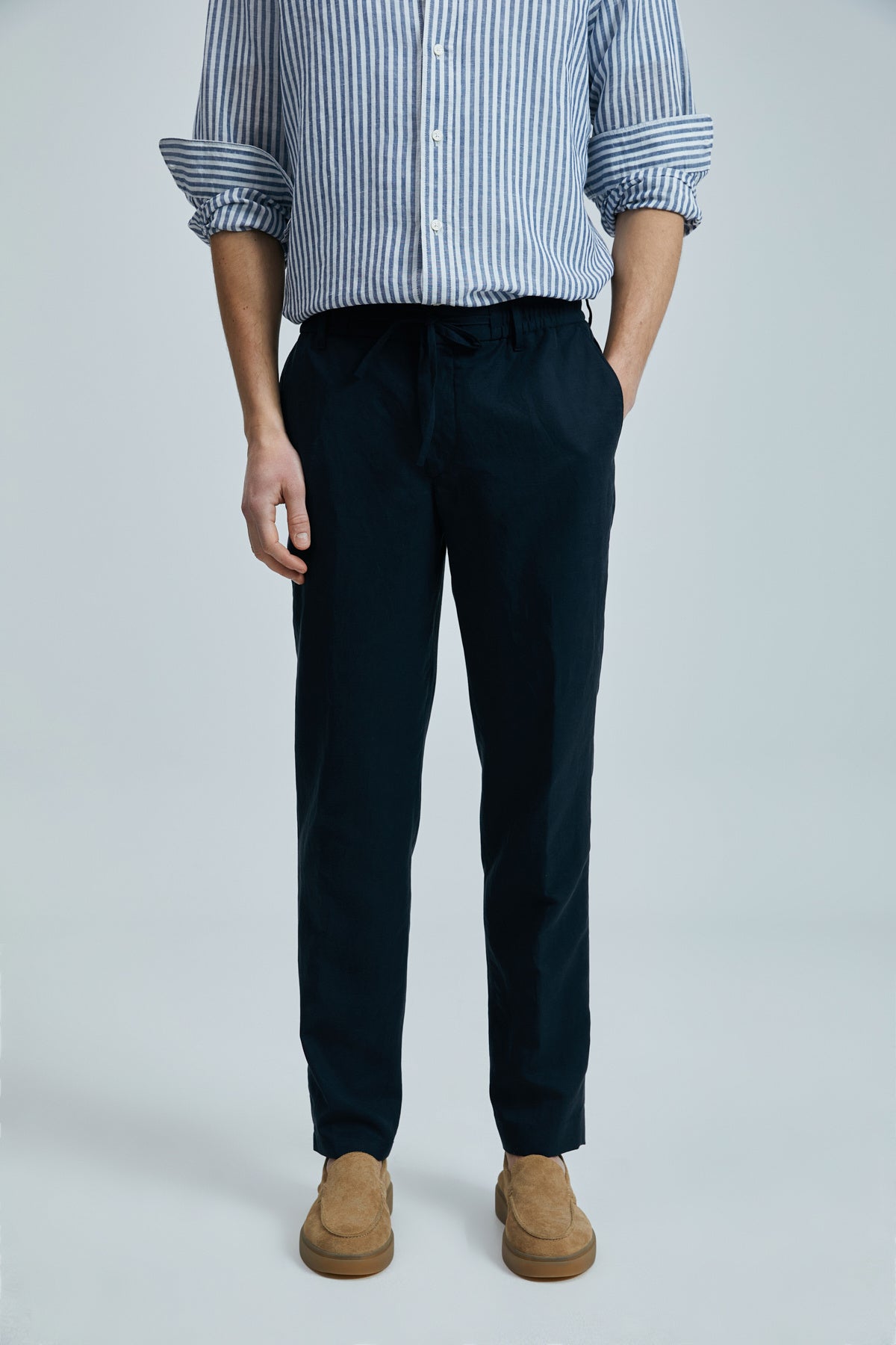 Lufian Minimalist Keten Erkek Pantolon - Regular Fit - Günlük Kombinler İçin
